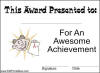 Awesome Achievement Award
