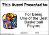 Basketball Award for Kids