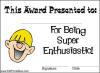 Enthusiastic Award for Boys