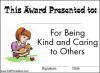 Kind and Caring Award for Kids