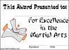 Martial Arts Award for Kids