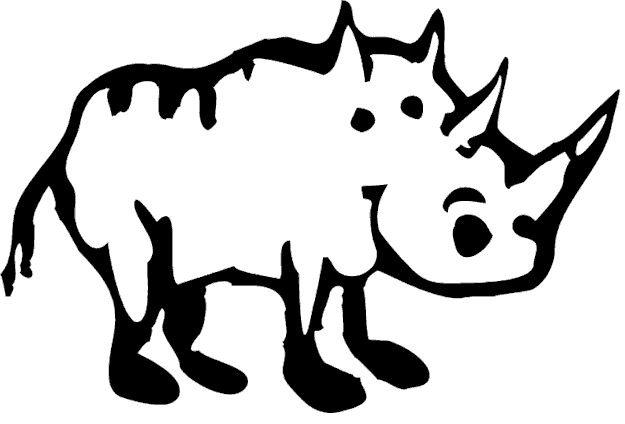 rhino coloring pages