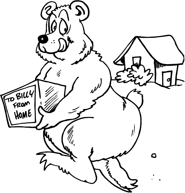 camping bears coloring pages - photo #13