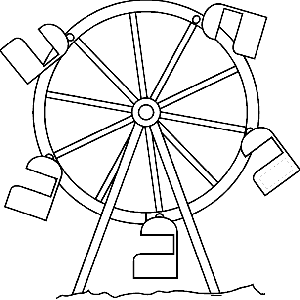 coloring pages of ferris wheel - photo #5