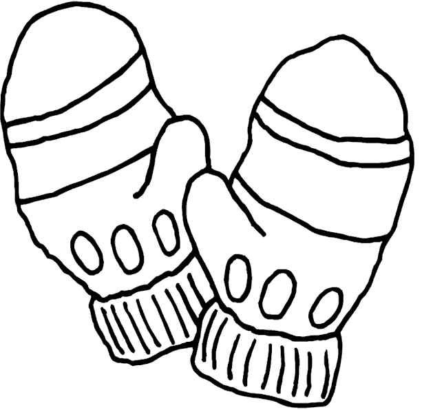 free winter mittens coloring pages - photo #8