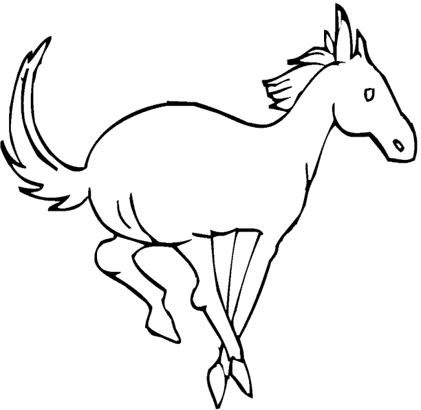 coloring pages horses running - photo #10