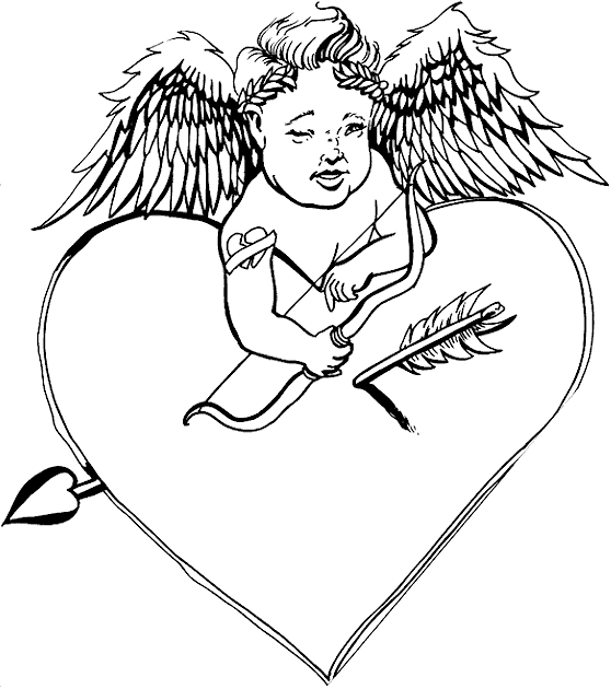 Valentines Day Cupid Coloring Pages. Cupid 3 Valentine#39;s Day