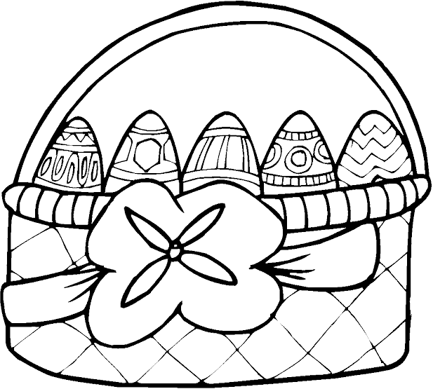 easter eggs in basket coloring pages. coloring pages easter basket.