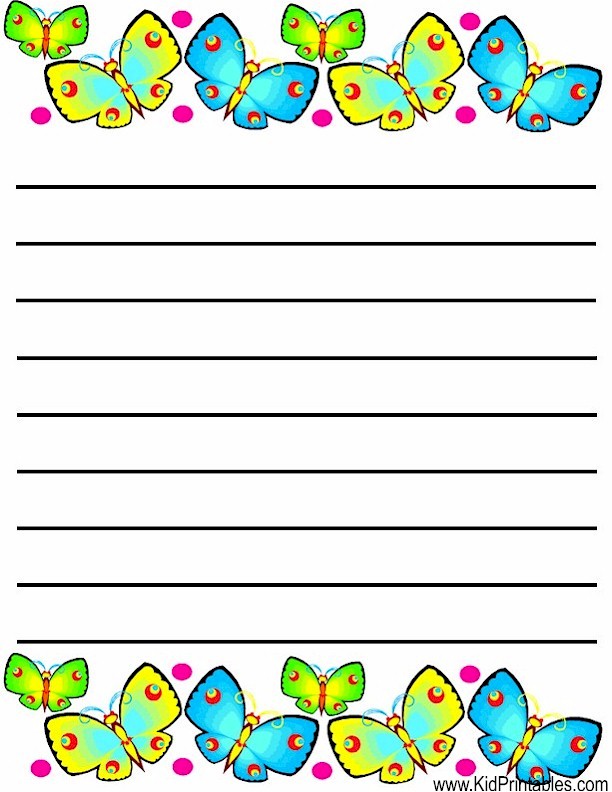 Free Printable Butterfly Stationery