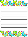 butterflies stationery