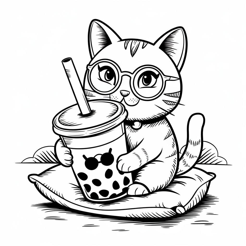 Boba_Cat_with_Oversized_Boba_Drink_Sitting_on_a_Cushion