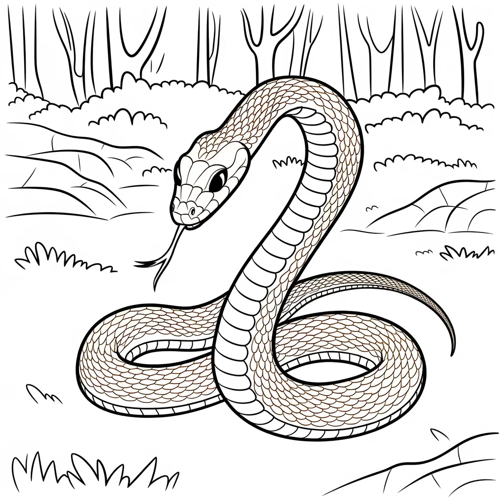 Copperhead_Snake_In_A_Forest_Clearing