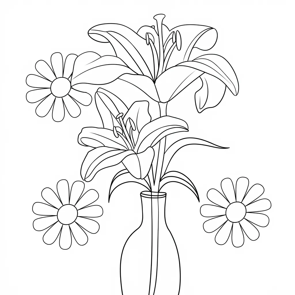 Lily_And_Daisies