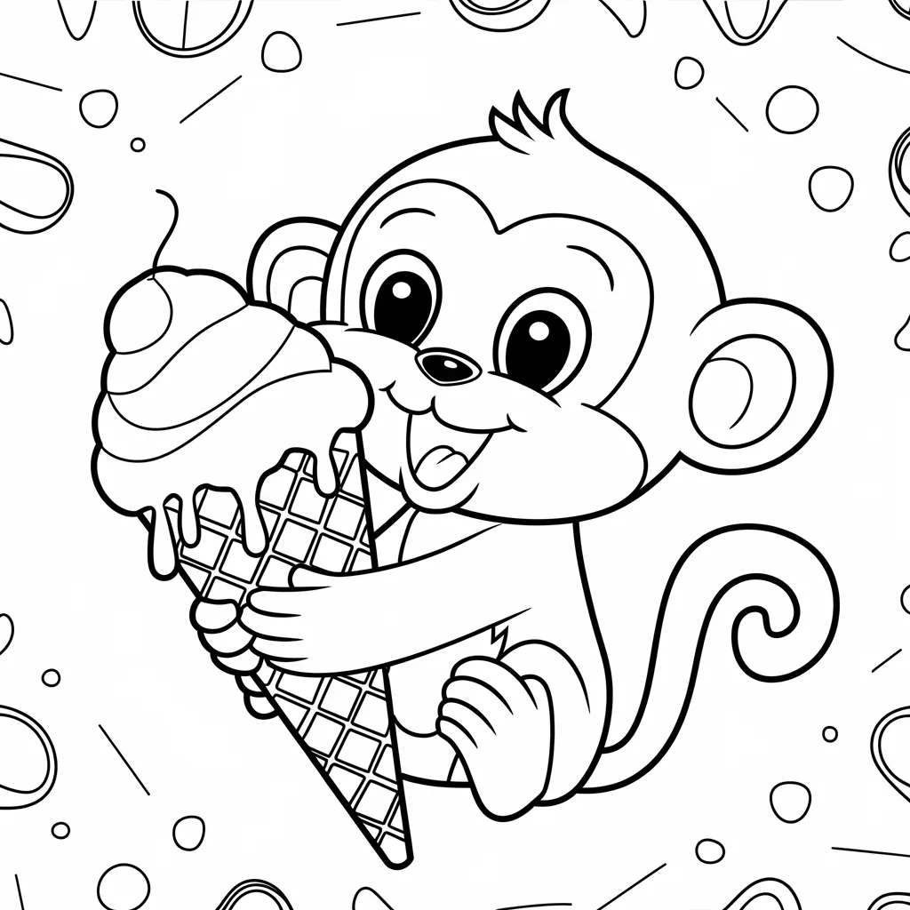 Monkey_Eating_a_Giant_Ice_Cream_Cone