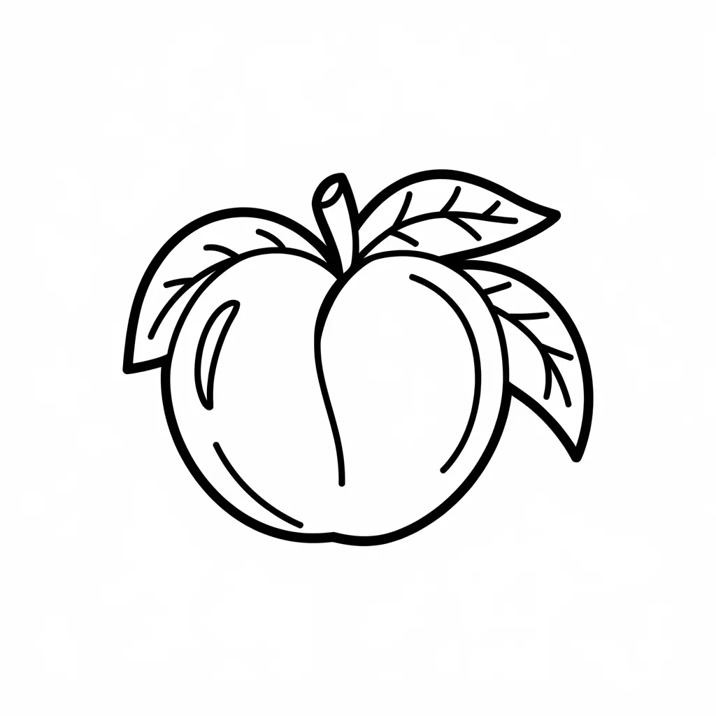 Simple_Peach_with_Leaves