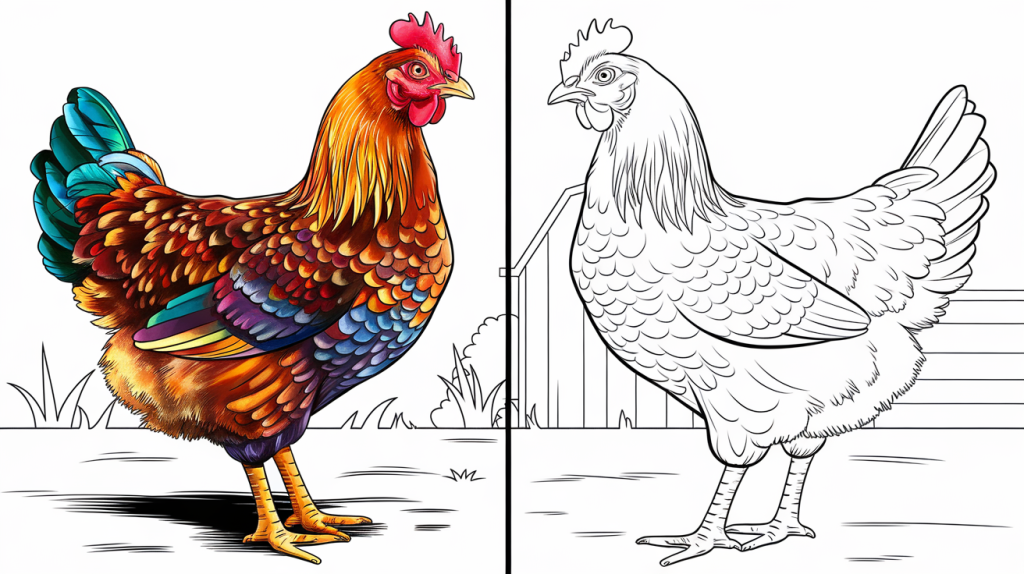 20 Fun and Cute Chicken Coloring Pages