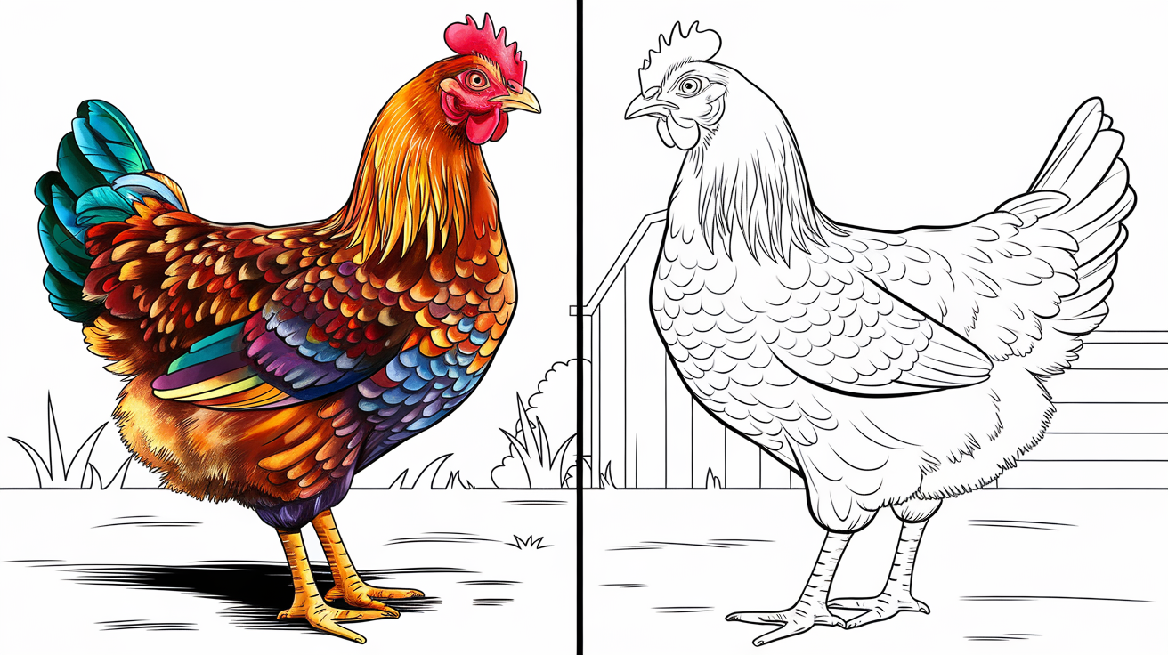 20 Fun and Cute Chicken Coloring Pages