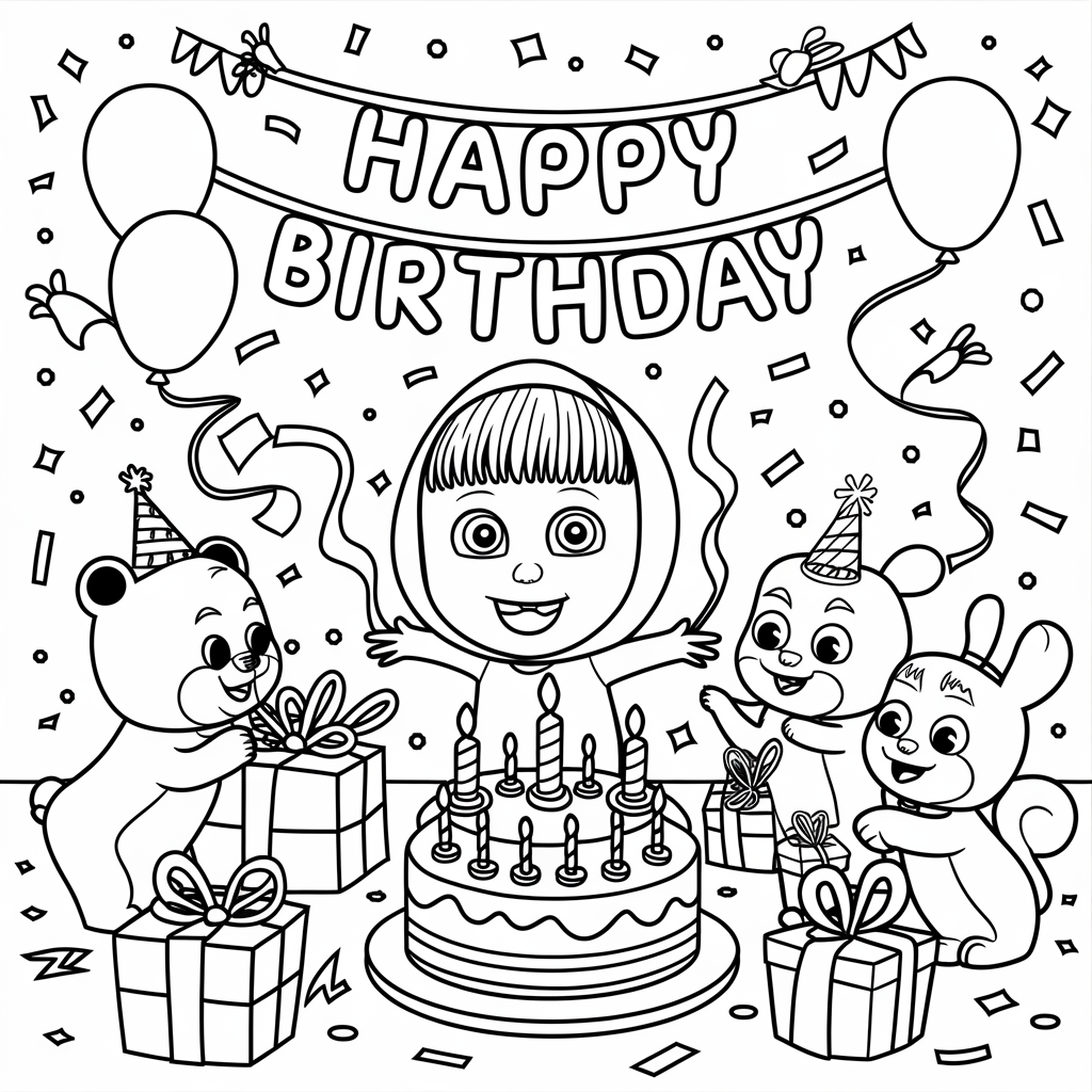 Masha_celebrates_with_a_table_full_of_treats_and_decorations_This_page_lets_kids_bring_festive_colors_to_the_party_scene