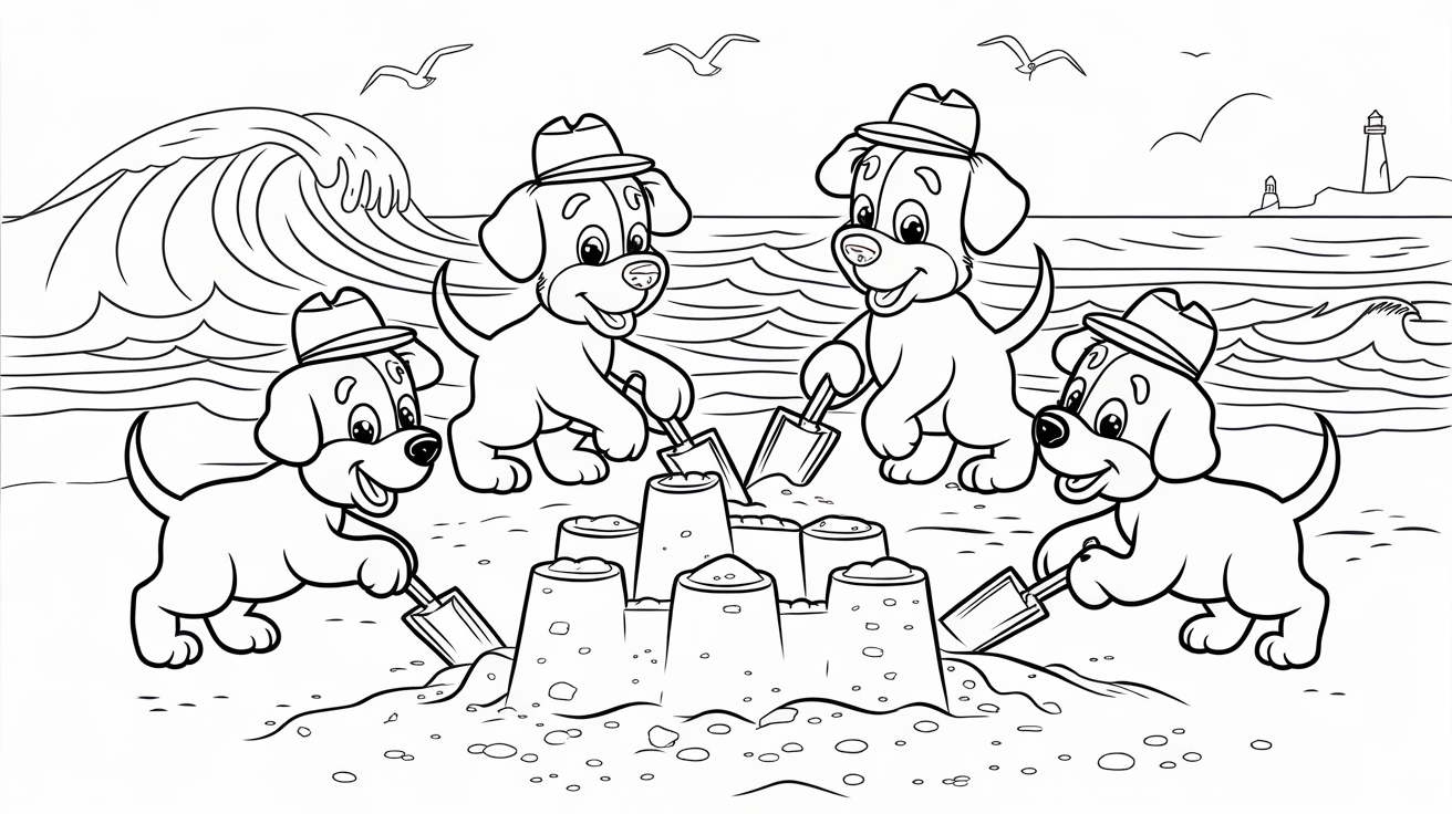 Beach Day Fun with Puppy Dog Pals
