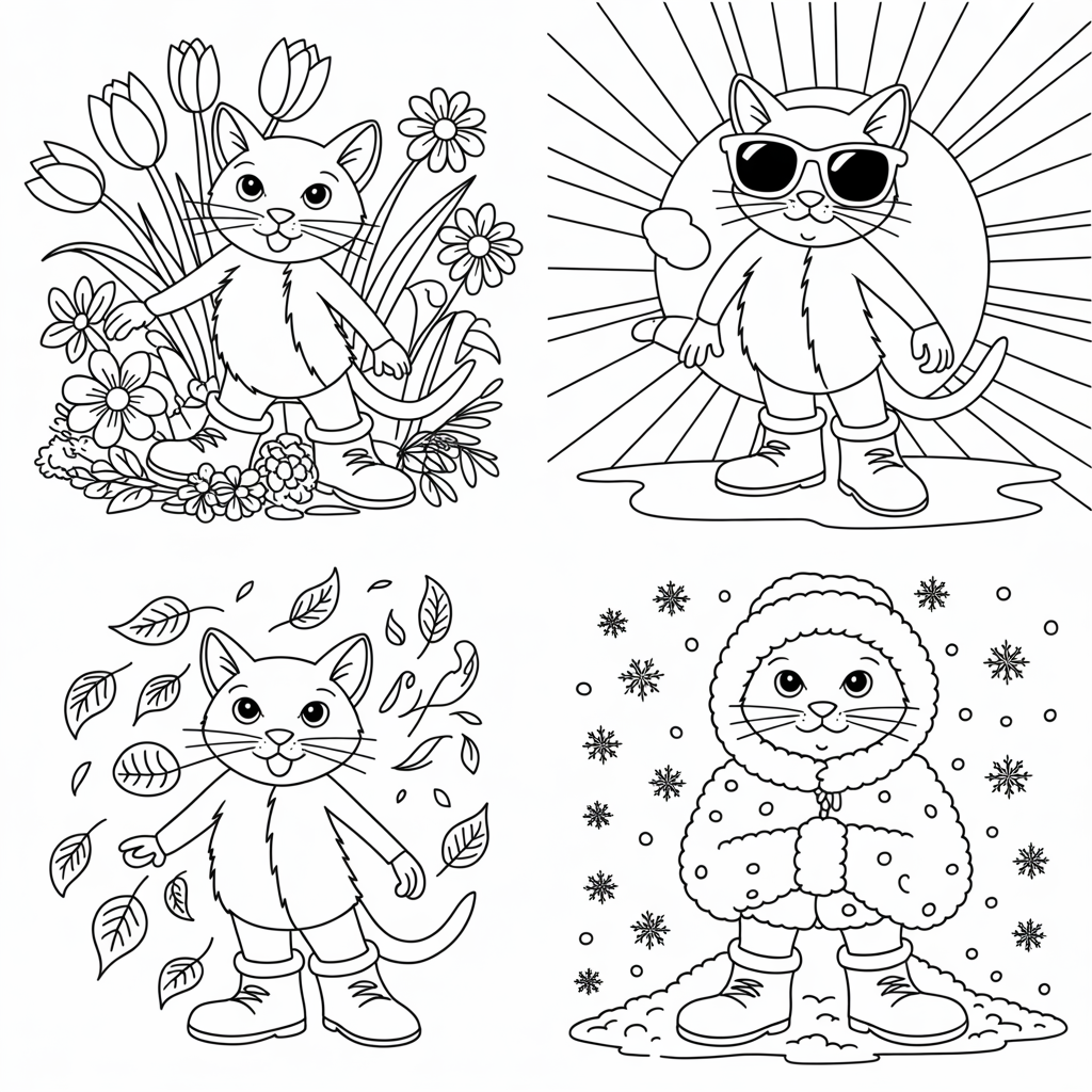 Four Seasons of Puss
