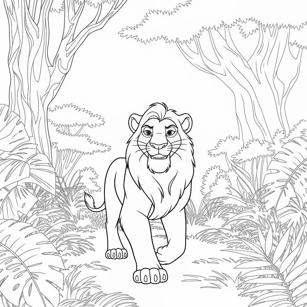 Heroic Mufasa in the Jungle

