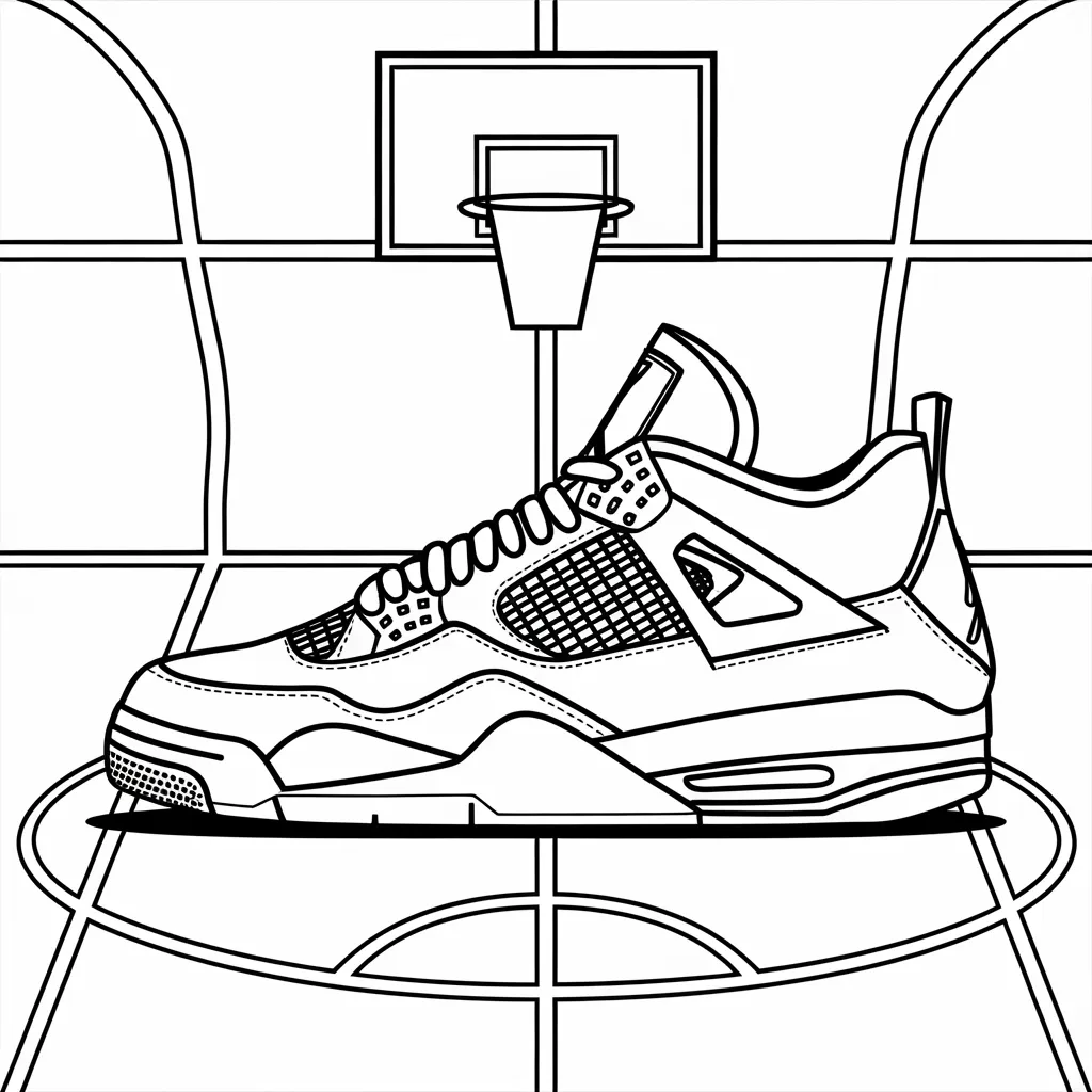 Jordan 4 Coloring Pages Free