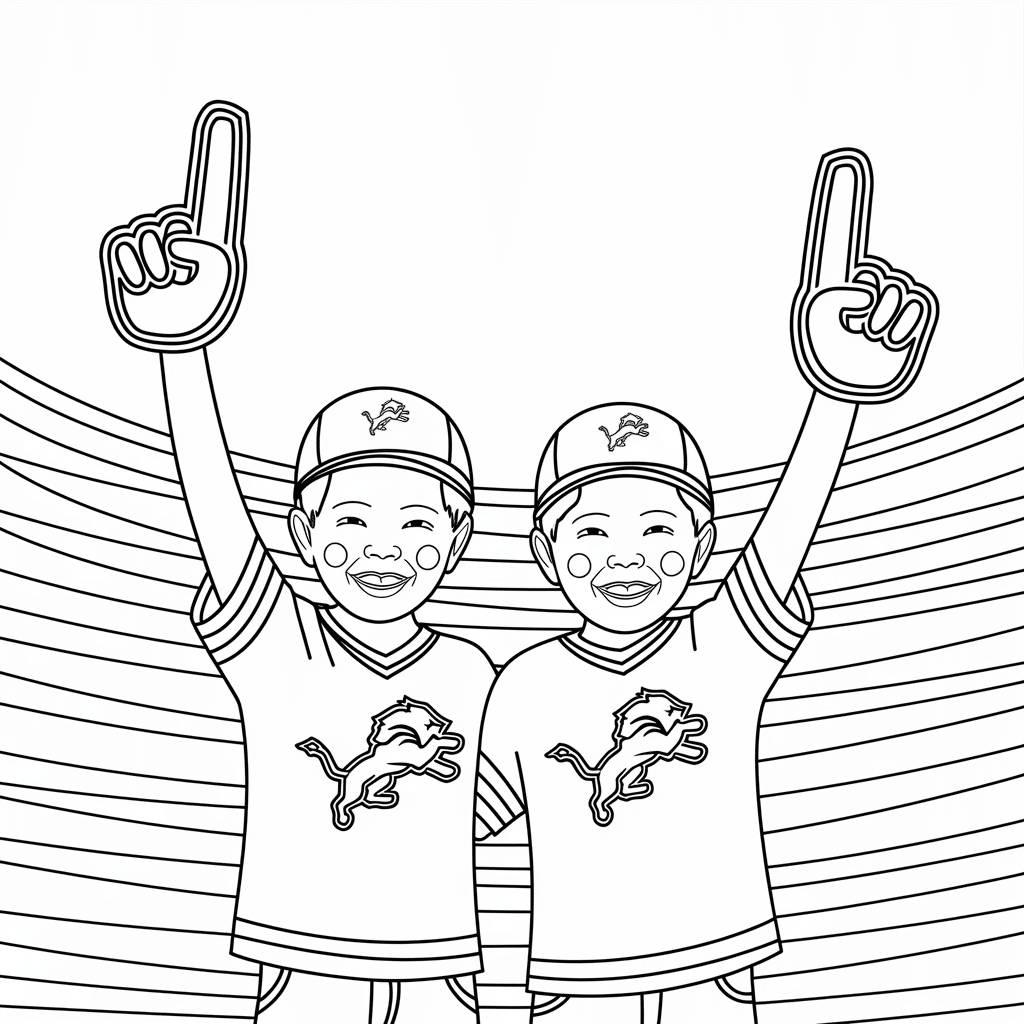 Lions Football Team Coloring Pages 2025 