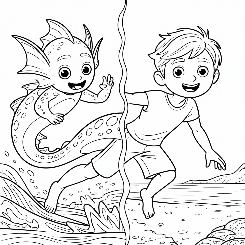 Luca's Change from Sea Monster to Human
