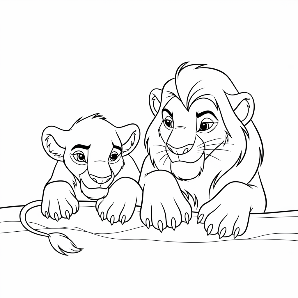 Mufasa and Simba's Paws Side-by-Side
