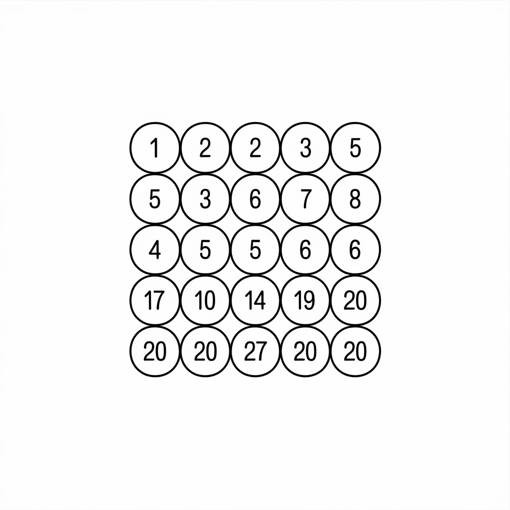 Number Pop It Grid