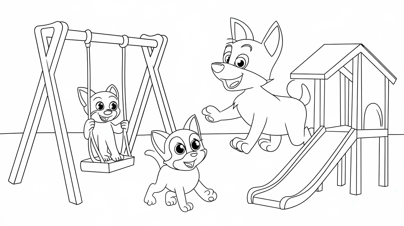 Pals on a Playground Fun
