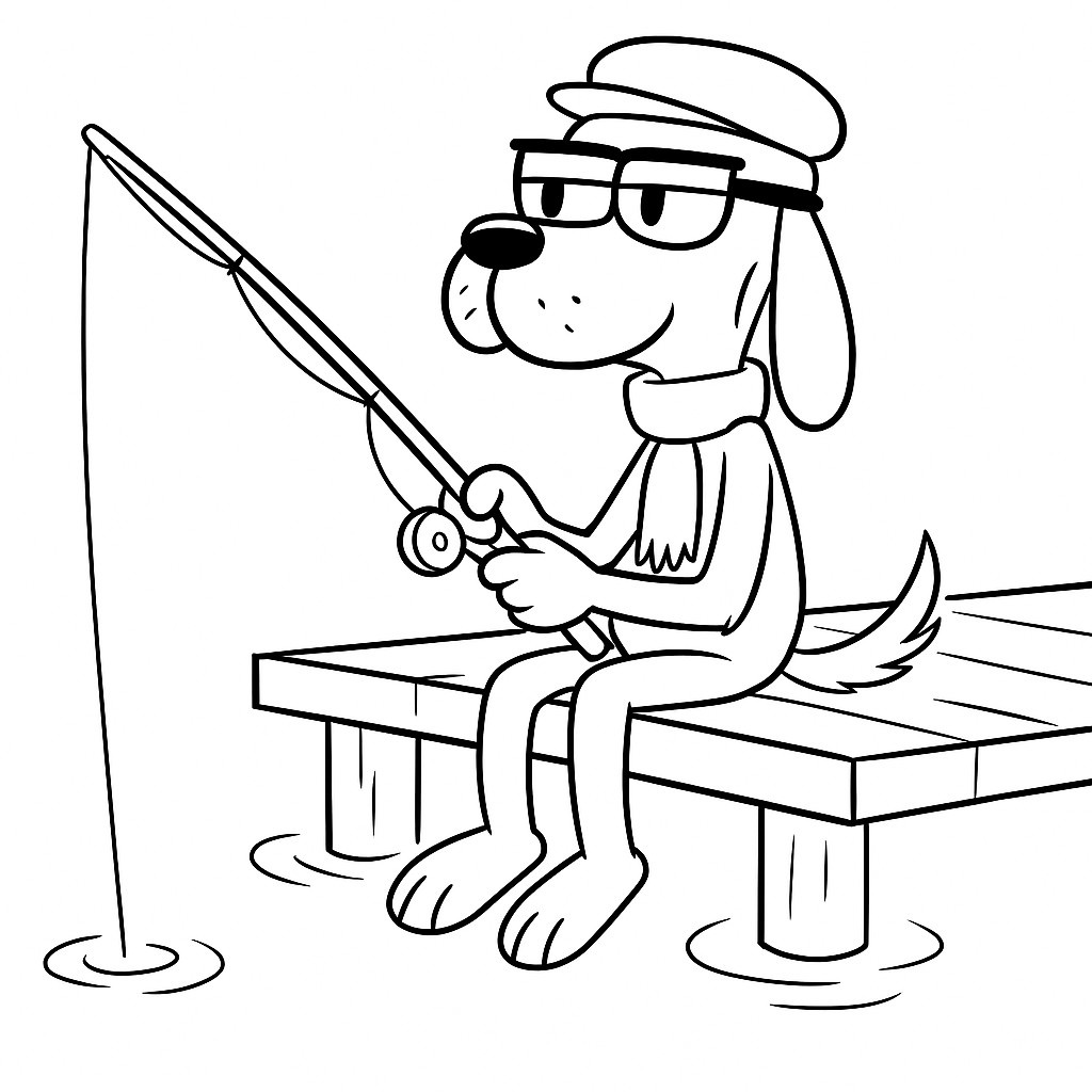 Paw Barker's Fishing Break
