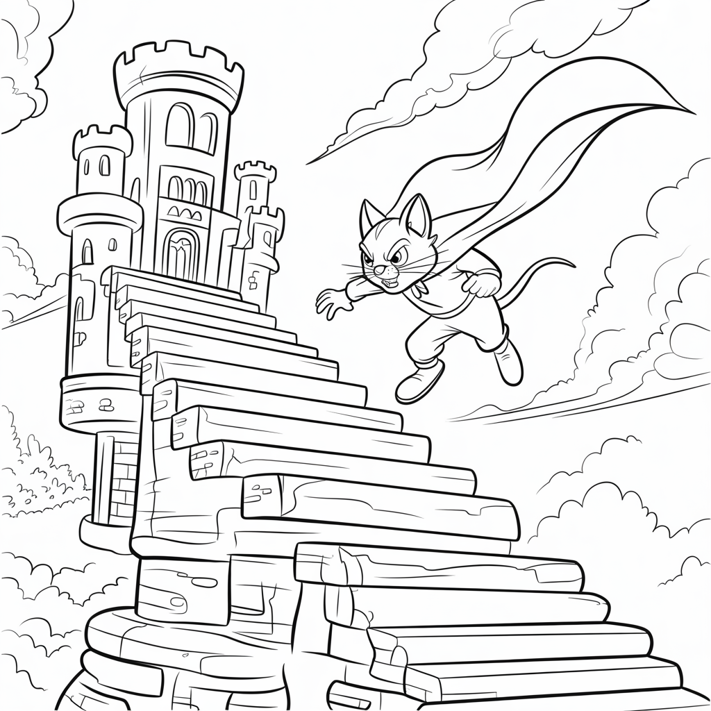 Puss Escaping a Giant's Castle
