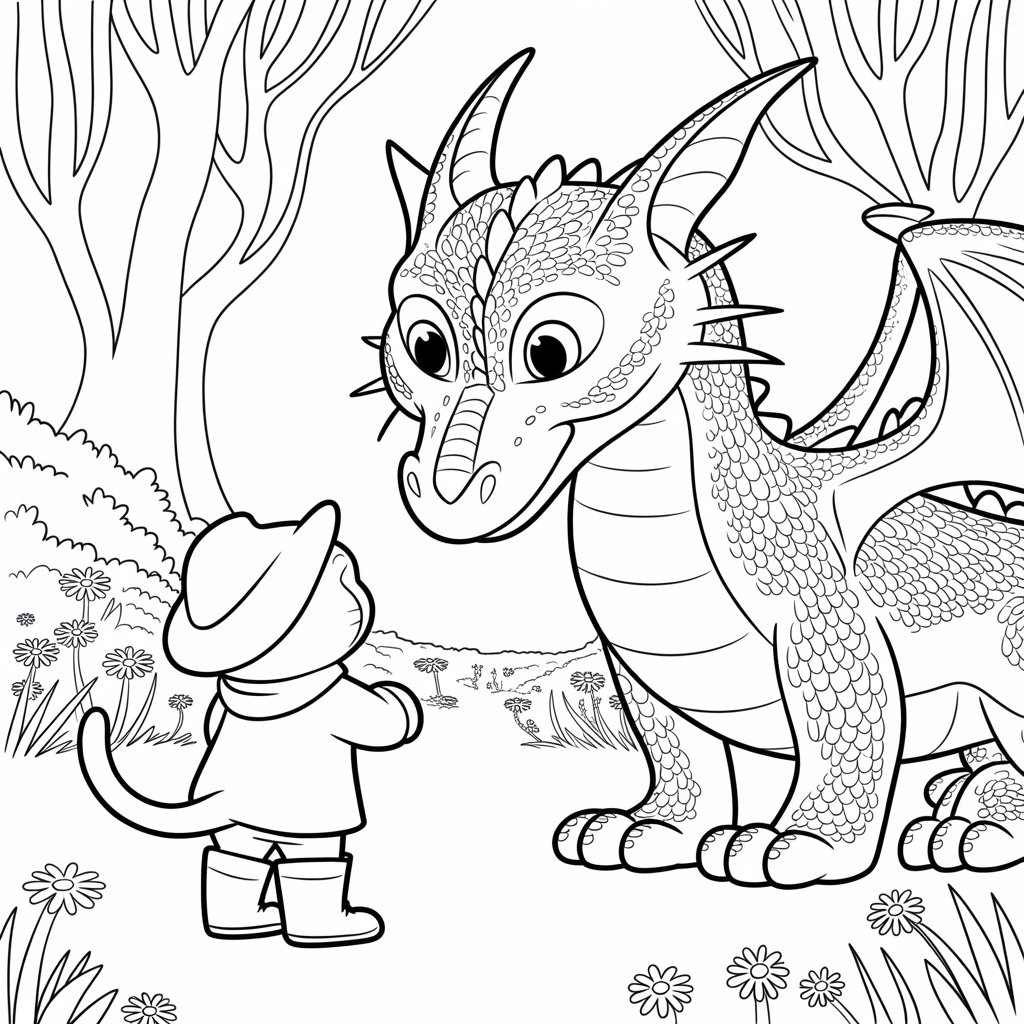 Puss Meets a Dragon