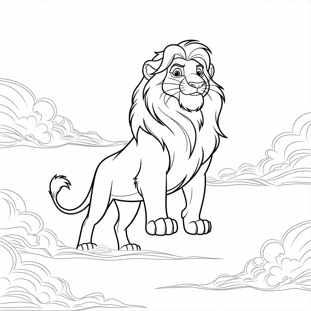 Wise Mufasa in the Clouds
