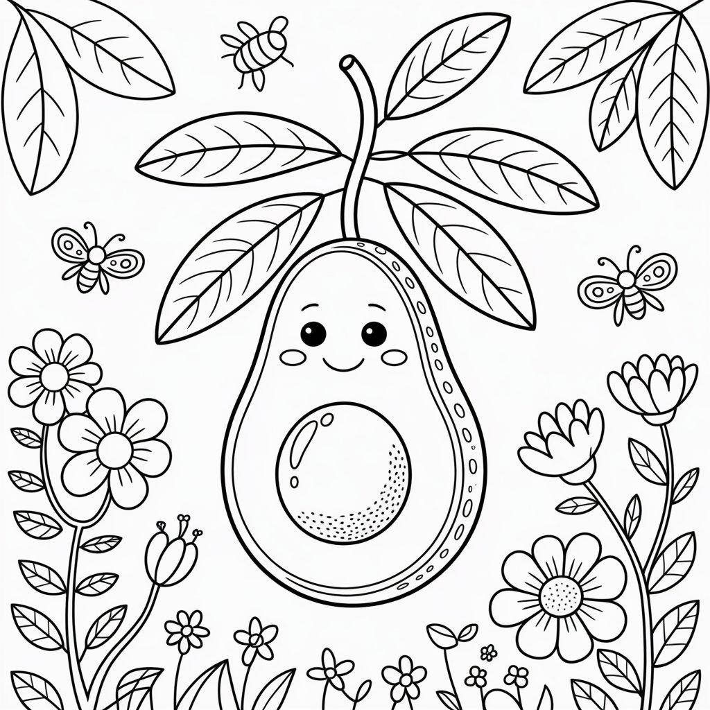 Avocado Garden Scene