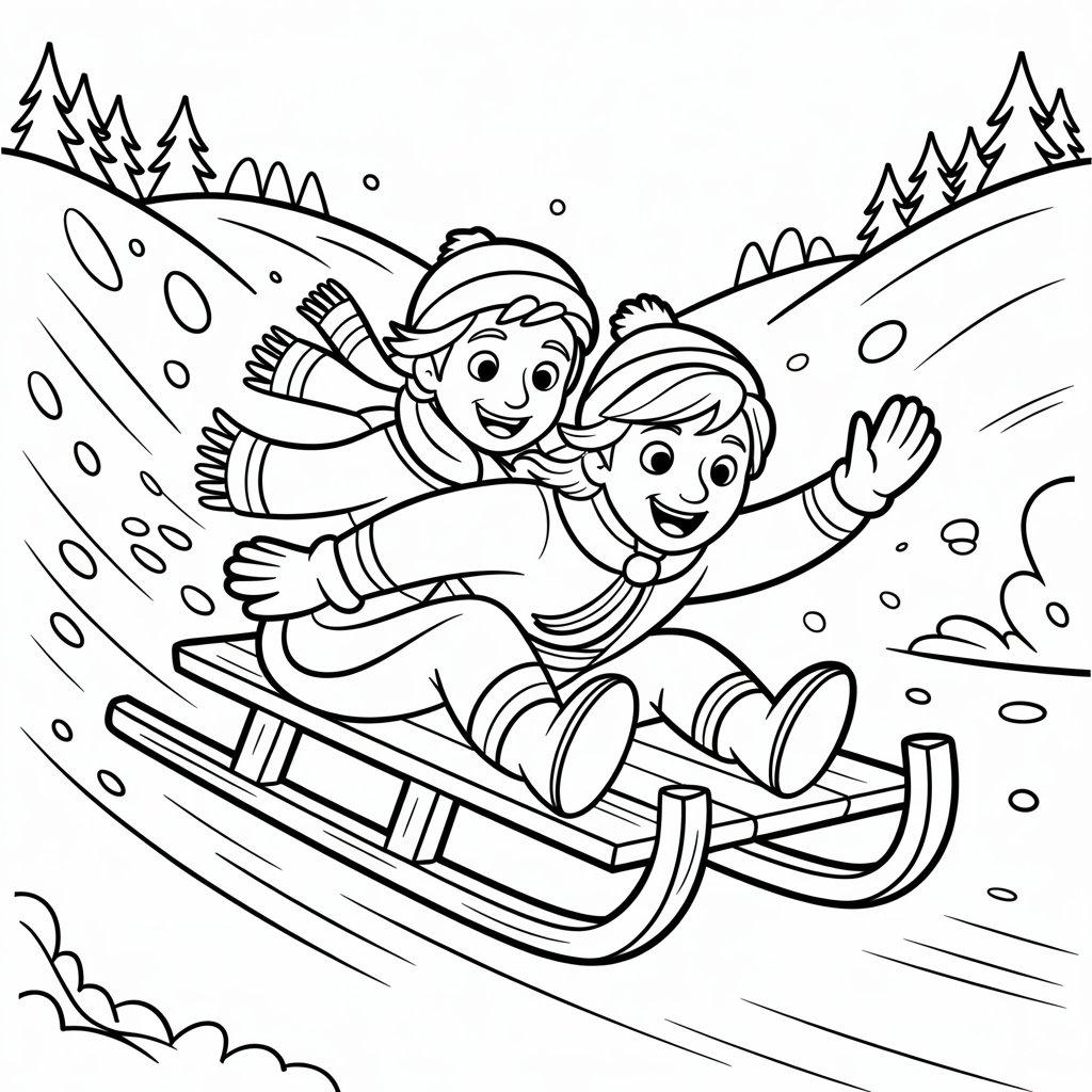 Kristoff_and_Anna_Sledding_Down_a_Snowy_Hill