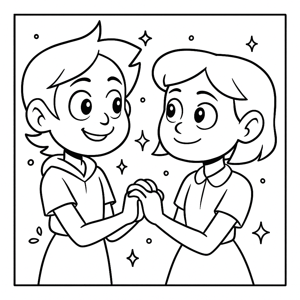  Luz and Amity Holding Hands