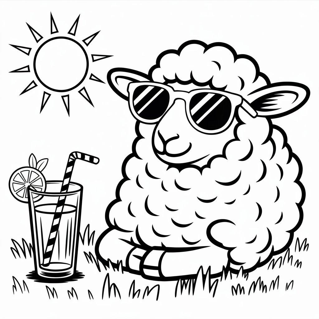 Sheep Wearing Sunglasses