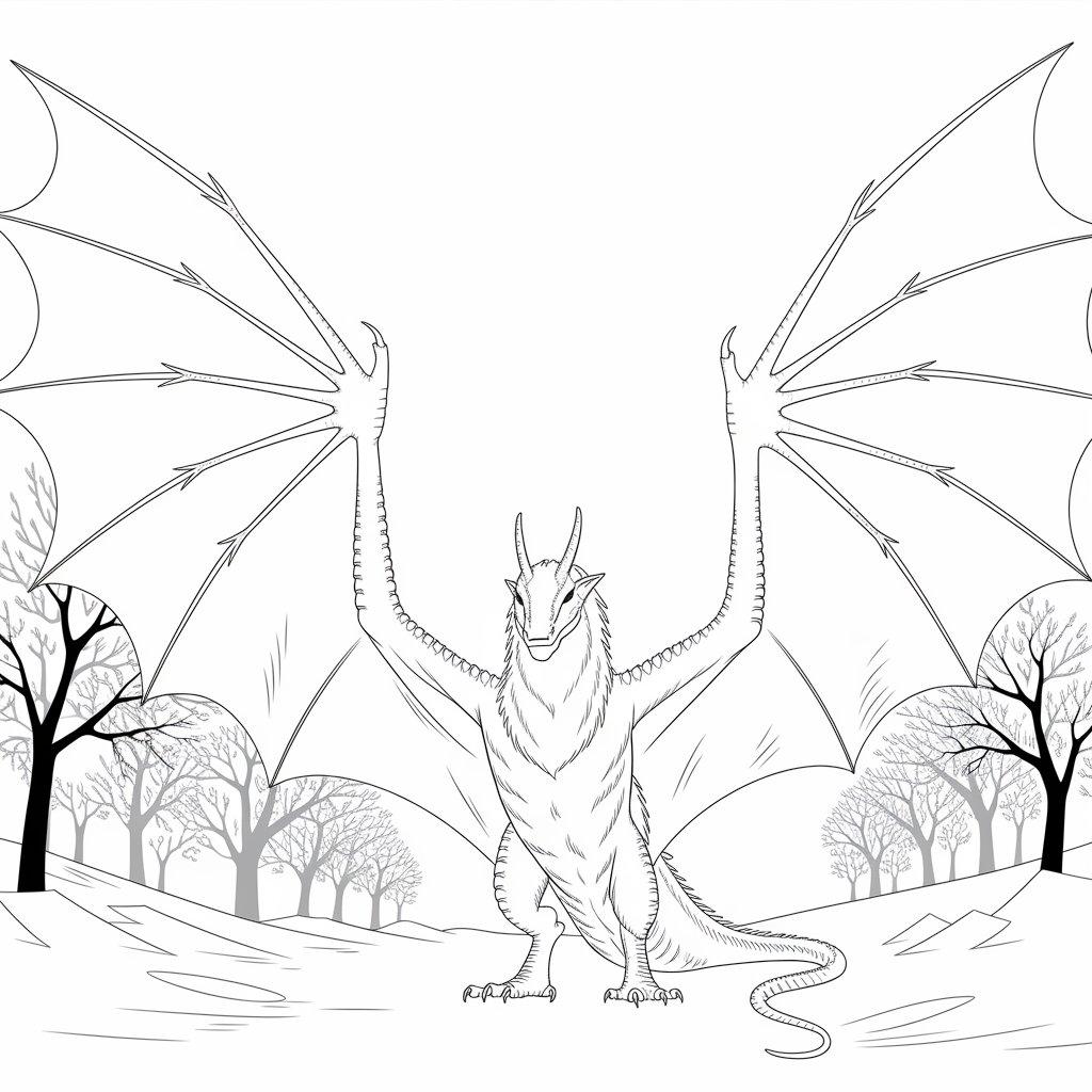 Snowy Ghidorah Landscape