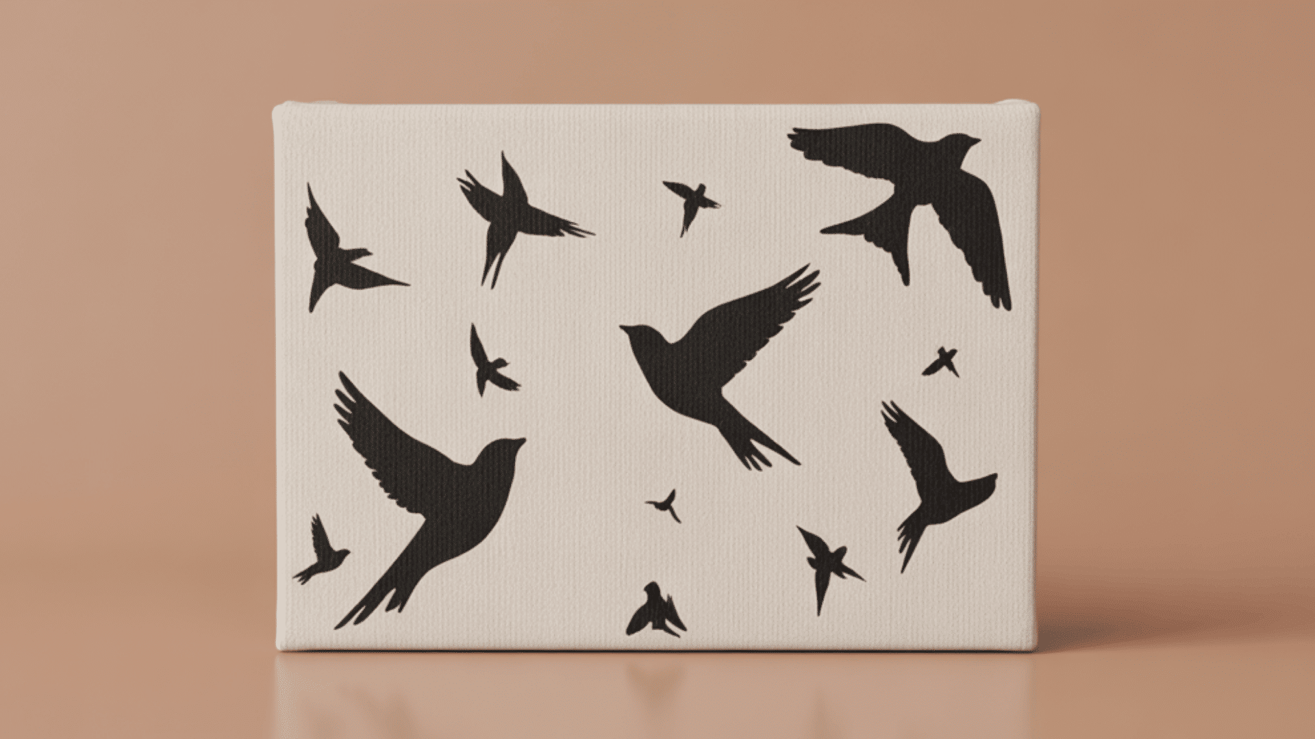 Bird Silhouettes in Flight