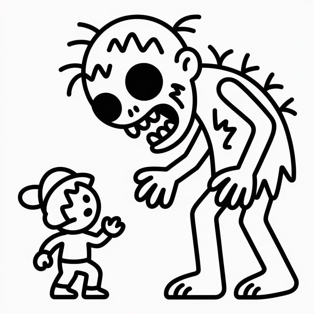 Giant Zombie vs. Tiny Survivor