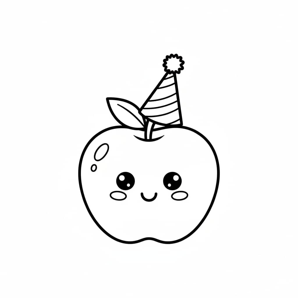 apple birthday hat