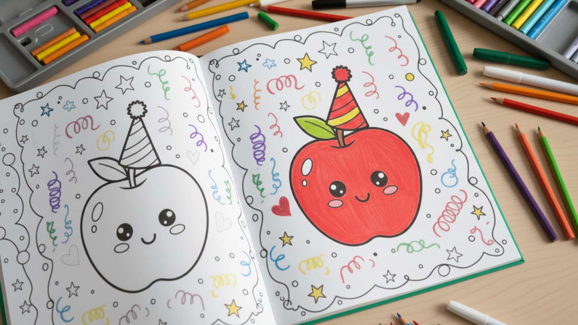 apple coloring page