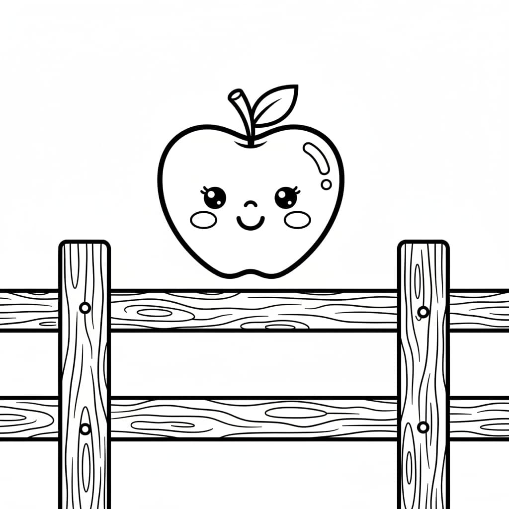 apple on fence