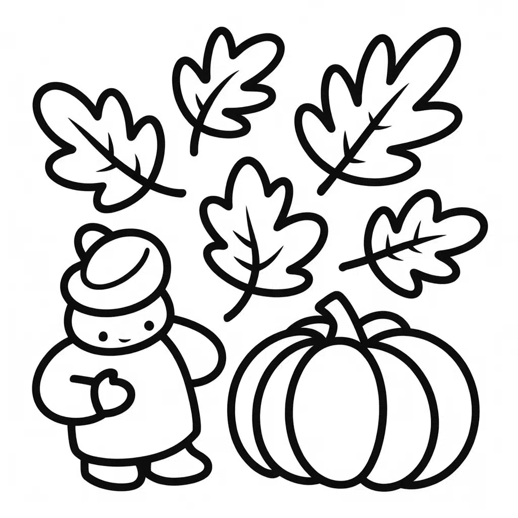 autumn themed colouring pages