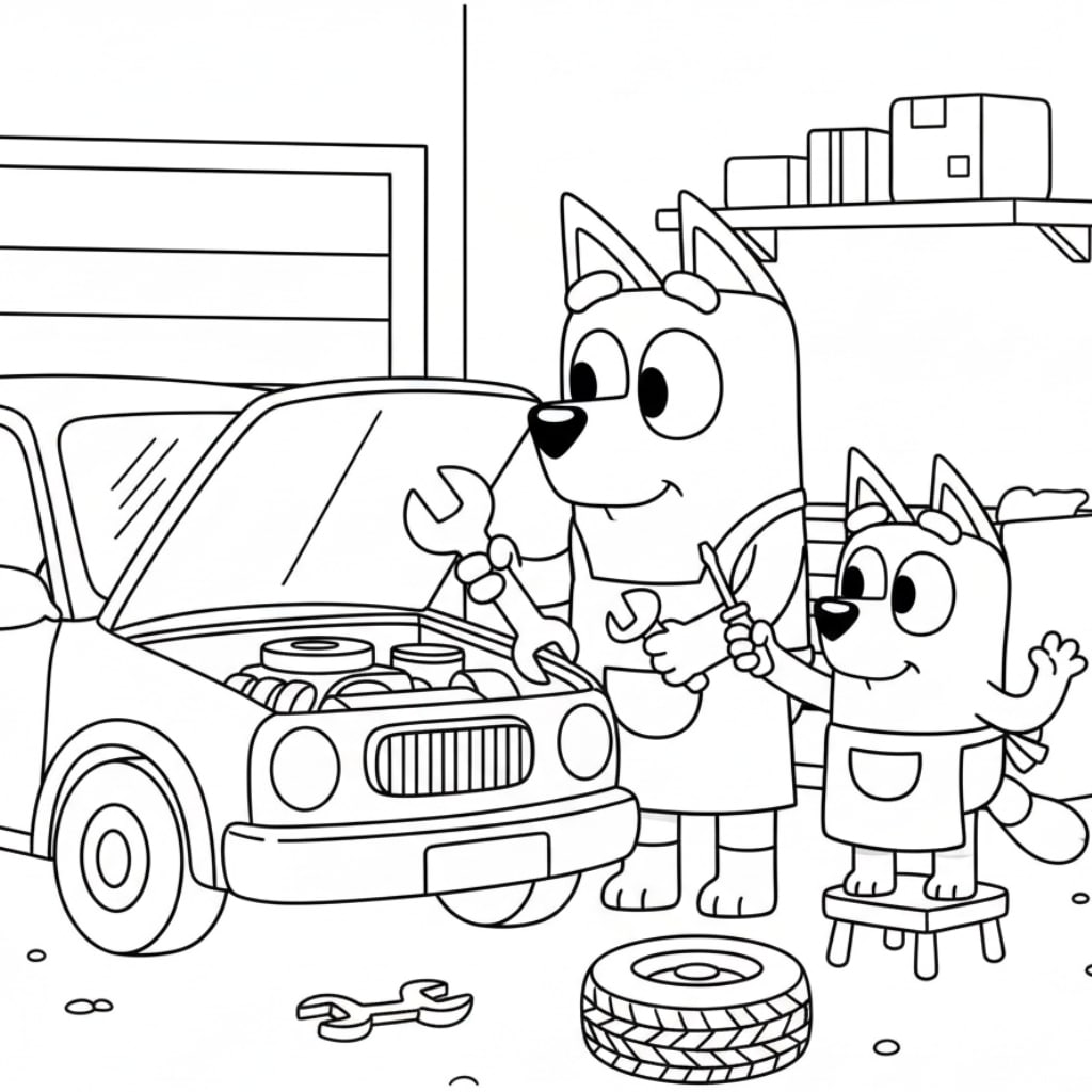 bandit bluey car fix