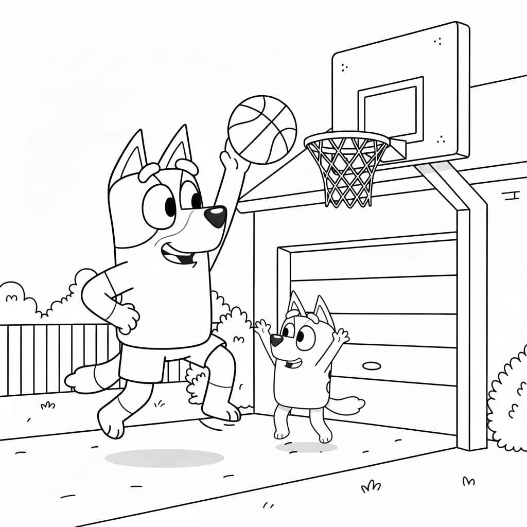 bluey bandit basketball