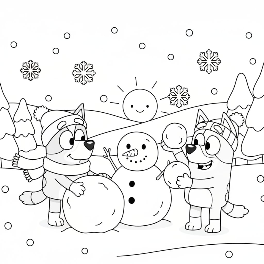 bluey bingo snow