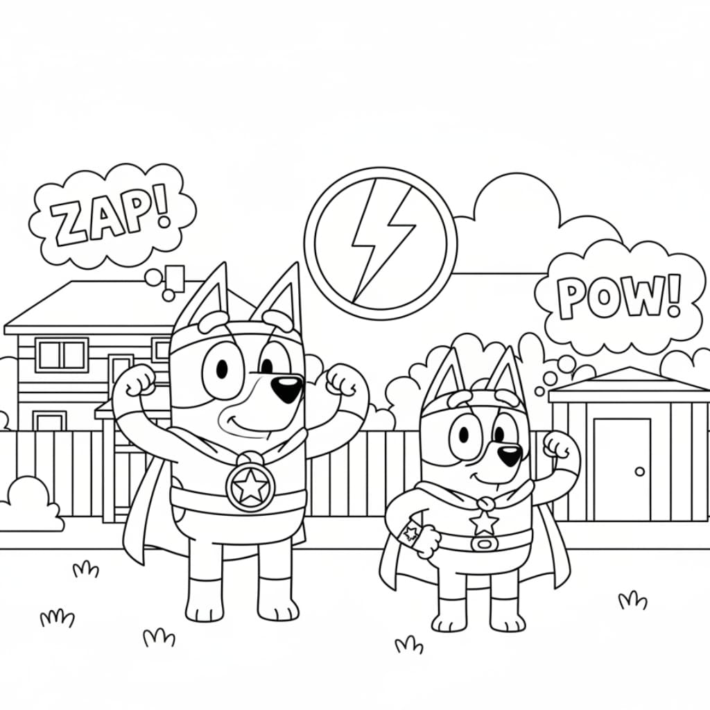 bluey bingo superhero